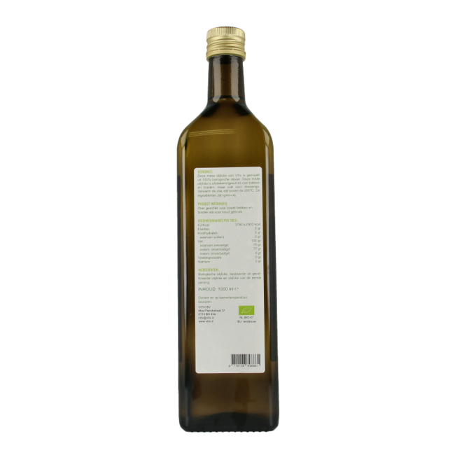Olio d'Oliva Biologico Vitiv per Cucinare e Friggere, Gusto Delicato, 1 Litro