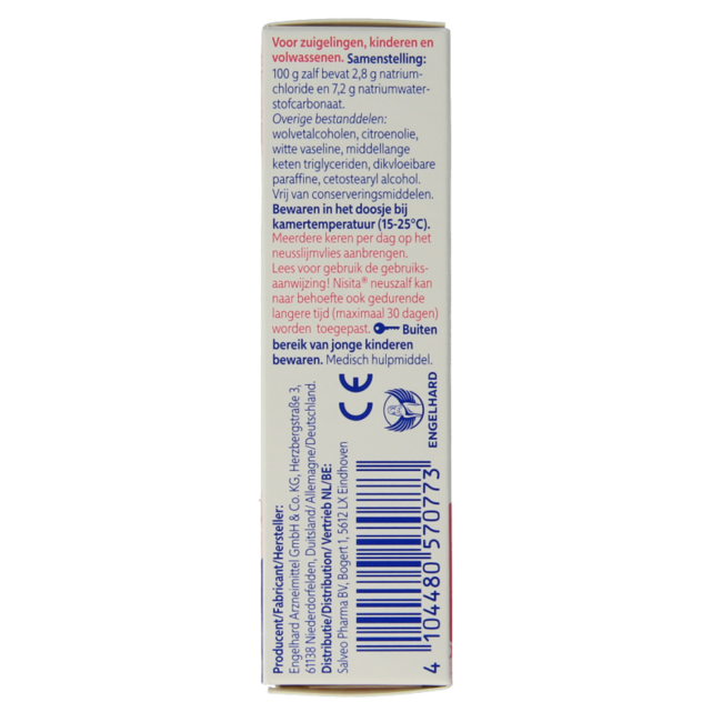 Pomada nasal para bebés y niños pequeños 10 g