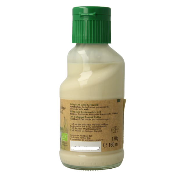 Organic Whole Evaporated Milk for Coffee 160ml