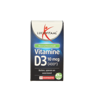 Lucovitaal Vitamina D3 10 mcg (400 UI) vegana 60 comprimidos masticables