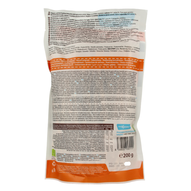 Max Sport Protein pasta quinoa fettucine 200 Gramos
