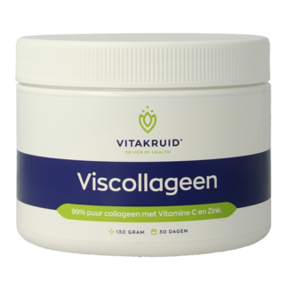 Vitakruid Colágeno de pescado 99% colágeno puro vitamina C y zinc 130 gramos