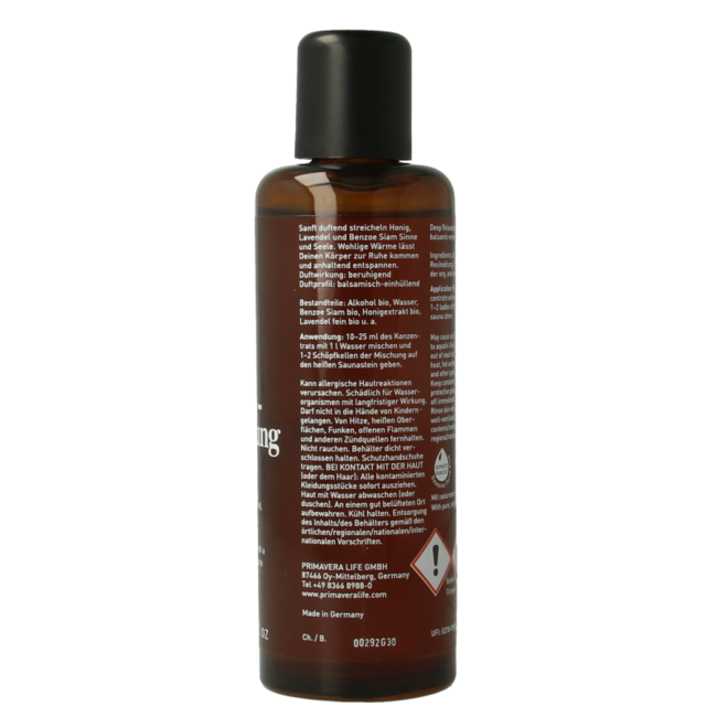 Primavera Sauna Therapie Tiefenentspannung Bio 100 Milliliter