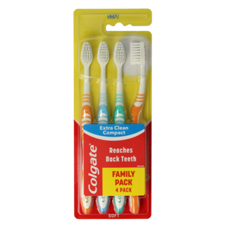 Colgate Colgate Toothbrush extra clean soft 4 Pieces