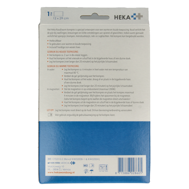 Heka Cold/Hotpack 12 x 29 grande 1 unidad