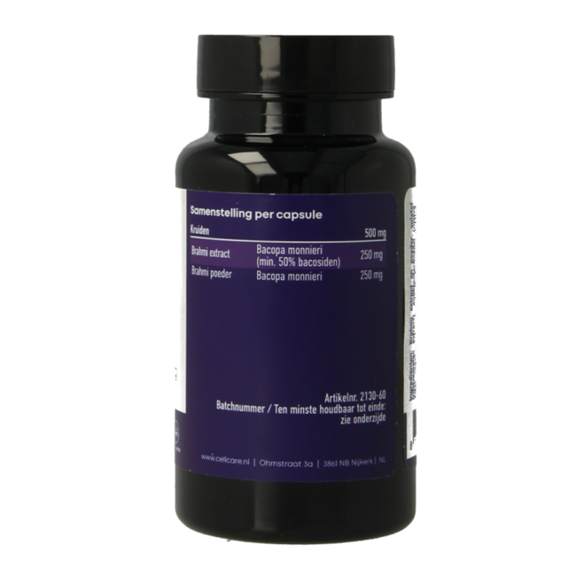Brahmi 500mg 60 Cápsulas vegetarianas
