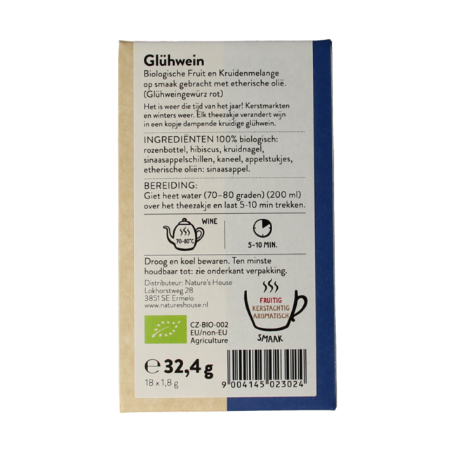 Gluhwein kruidenmix builtjes bio 18 Zakjes