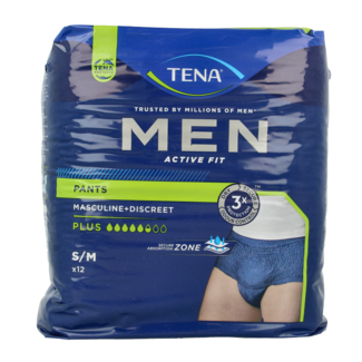 Tena TENA Men Active Fit Pants Plus S/M, 12 unidades