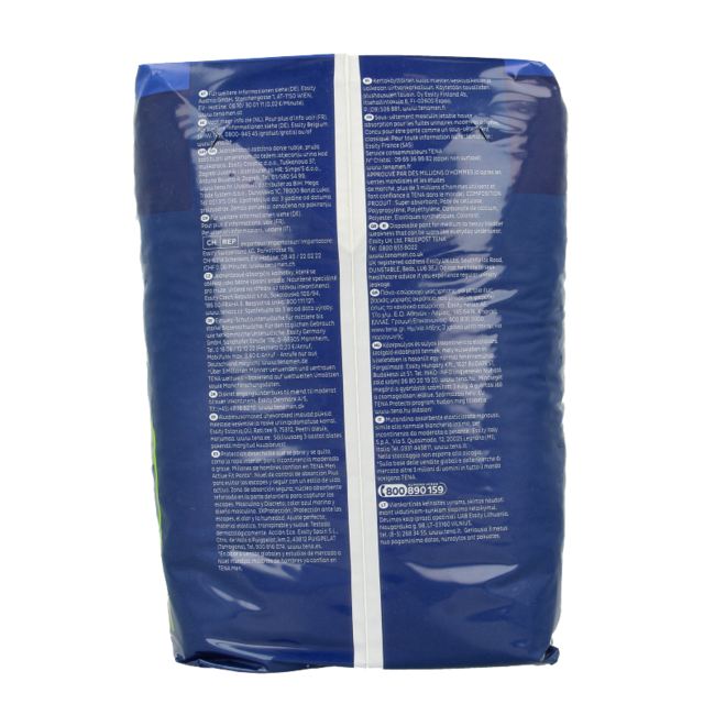 Pantalones absorbentes Men Active Fit Plus S/M, 12 unidades