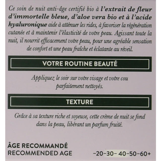 N.A.E. Belleza crema de noche antiedad 50 mililitros