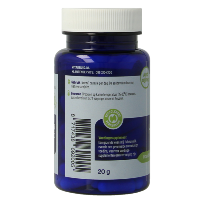Ácido hialurónico 150 HyaMax con vitamina C antienvejecimiento 60 cápsulas vegetarianas