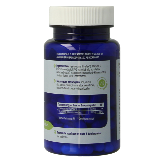 Ácido hialurónico 150 HyaMax con vitamina C antienvejecimiento 60 cápsulas vegetarianas