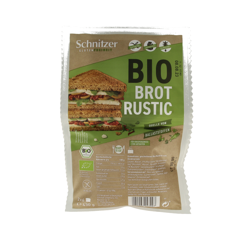 Schnitzer Bread'n toast scuro senza glutine bio 430 Grammi
