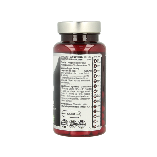 Lucovitaal 5-HTP puur 250mg vegan  60 Capsules