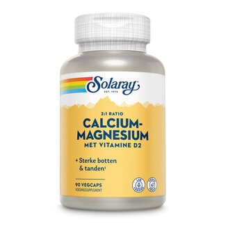 Solaray Solaray Calcium Magnesium Vitamin D2 2:1 Ratio 90 Vegetarian Capsules