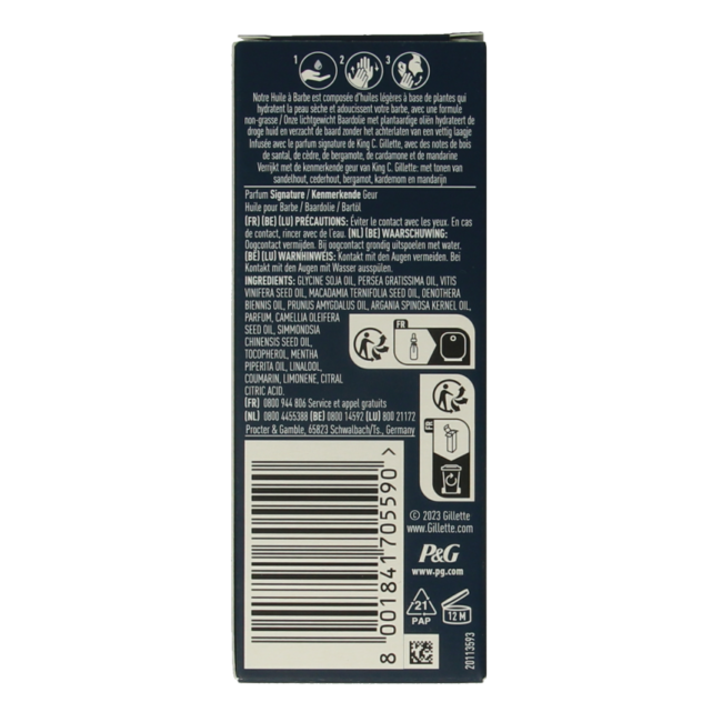 Gillette King C. Bartöl 30 ml
