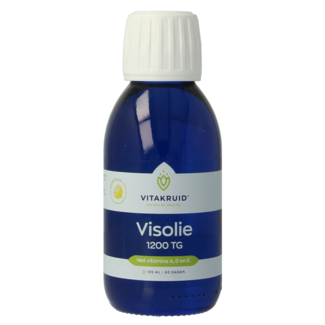 Vitakruid Huile de Poisson 1200 Liquide Triglycérides avec A, D & E 125 Millilitres