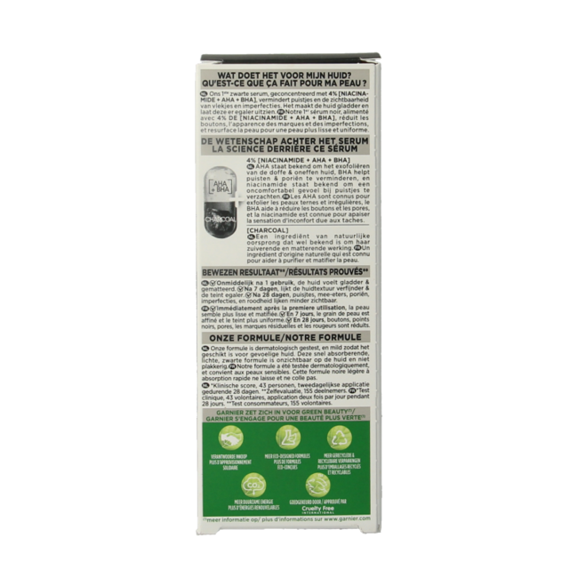 Garnier PureActive Sérum AHA + BHA au Charbon 30 ml