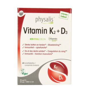 Physalis Vitamina K2 + D3 60 comprimidos