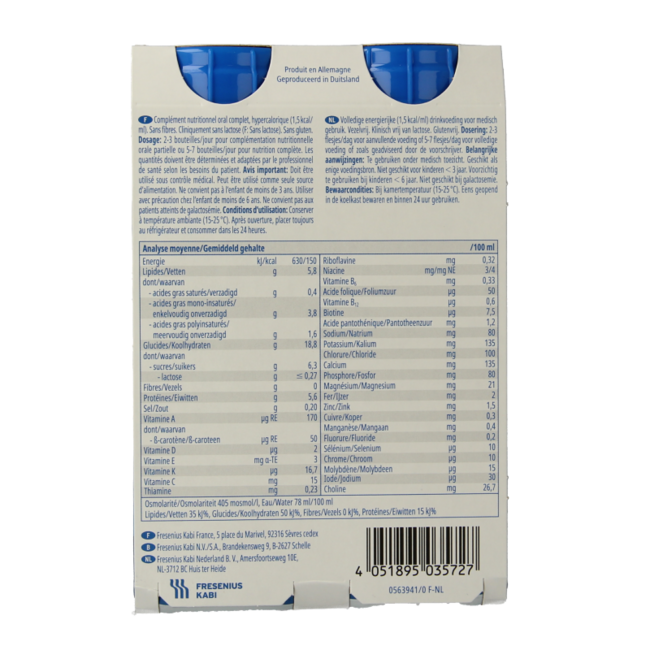 Fresubin Energy Drink Vanille 200 ml, 4 Stück