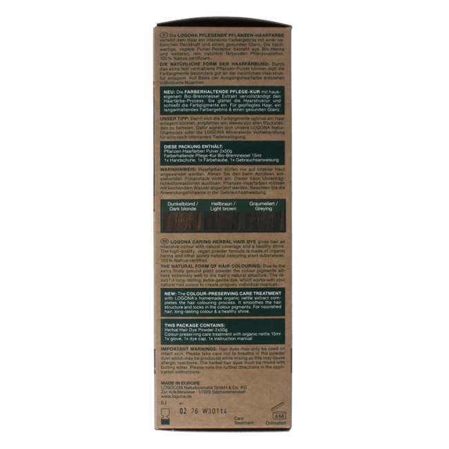 Pflanzen-Haarfarbe Bernsteinbraun 100 Gramm