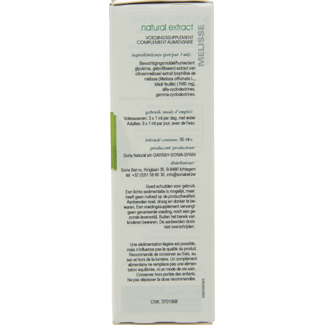 Soria Natural Melissa officinalis XXI 50 Milliliter