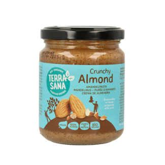 TerraSana Crema de almendras marrón crujiente bio 250 gramos