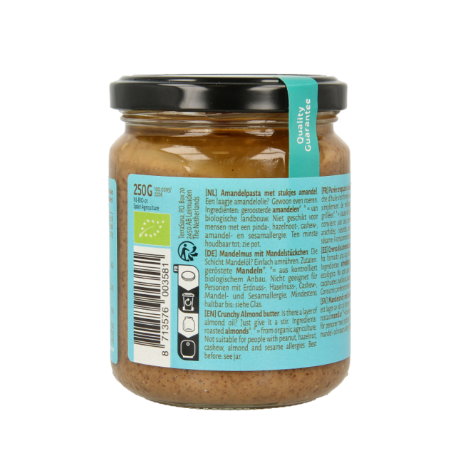 Amandelpasta bruin crunchy bio 250 Gram