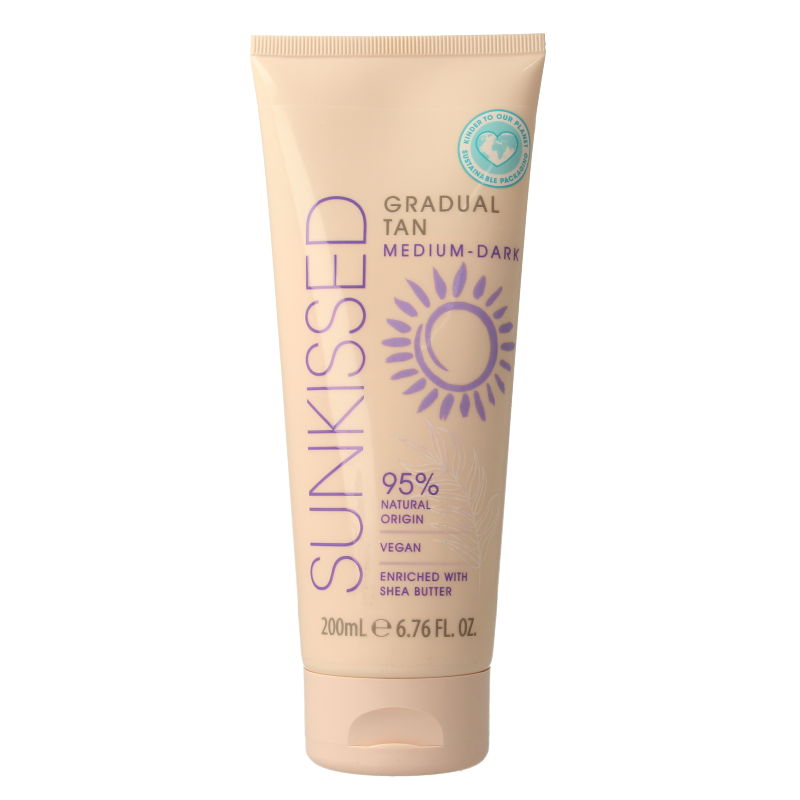 Sunkissed 95 Percent Natural Gradual Tan 200ml - Medium Dark