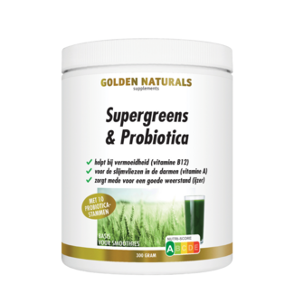 Golden Naturals Golden Naturals Supergreens & probiotica 300 Gram