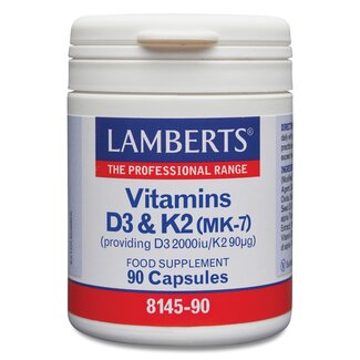 Lamberts Vitamin D3 2000 IE und K2 90 µg 90 Kapseln
