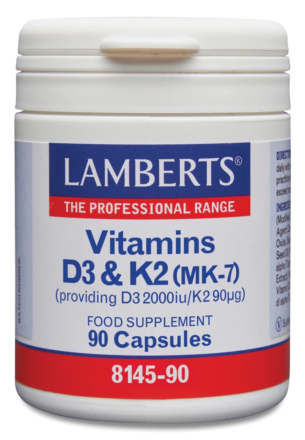 Lamberts Vitamina D3 2000 UI e K2 90 mcg | Ossa e Immunità
