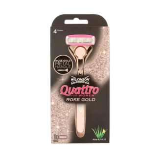 Wilkinson Rasoio Wilkinson Quattro da donna, oro rosa vintage, 1 pezzo