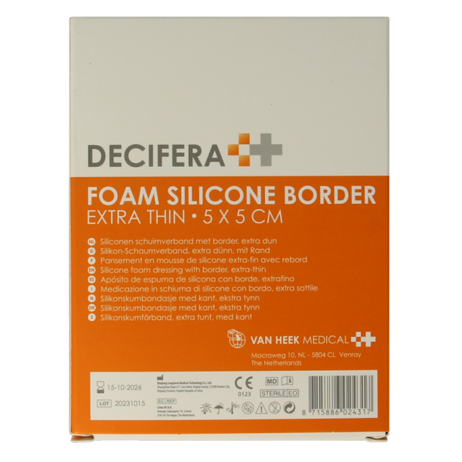 Decifera Foam Border 5 x 5cm 5 Pieces