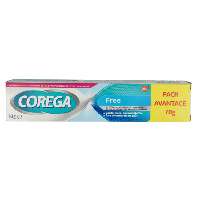 Corega Free crema adhesiva para prótesis dentales 70 gramos