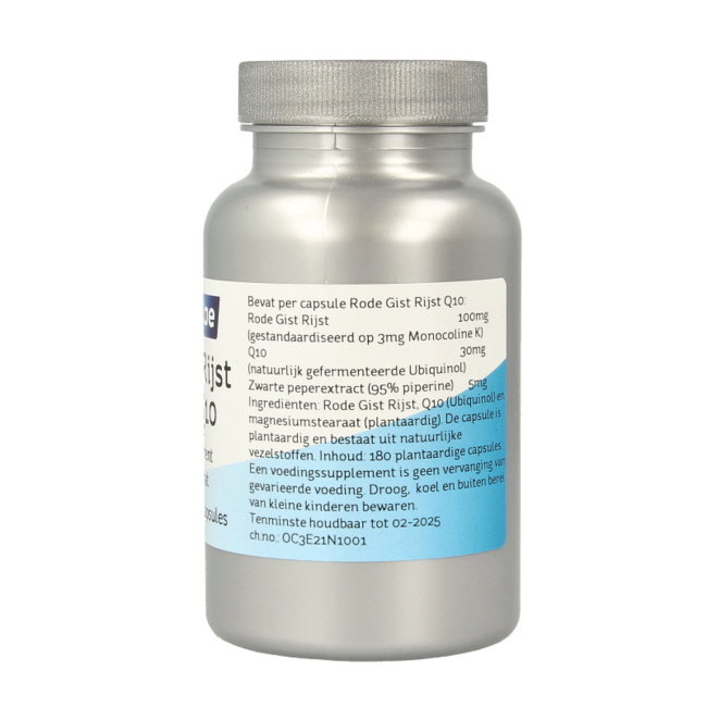 Arroz de levadura roja Nova Vitae + 30mg Q10 180 Cápsulas vegetarianas