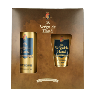 Vergulde Hand Vergulde Hand Geschenkverpakking scheerschuim en aftershave  1 Set