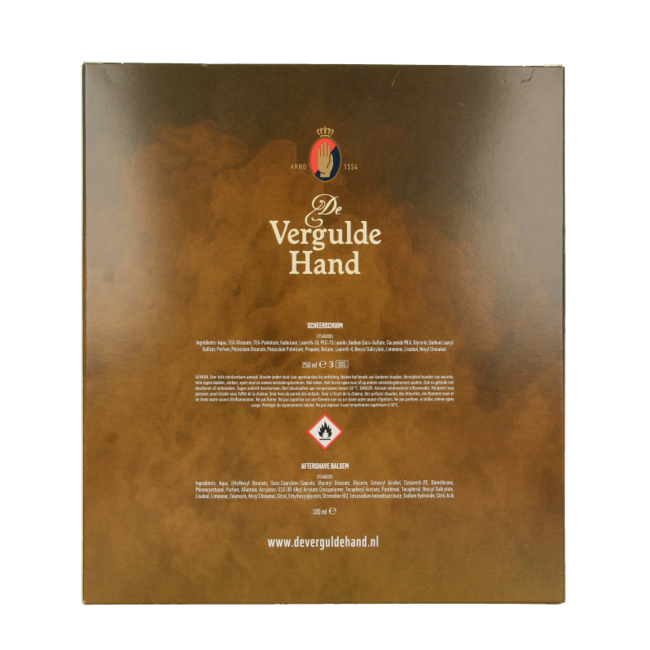 Vergulde Hand Geschenkverpackung Rasierschaum und Aftershave 1 Set