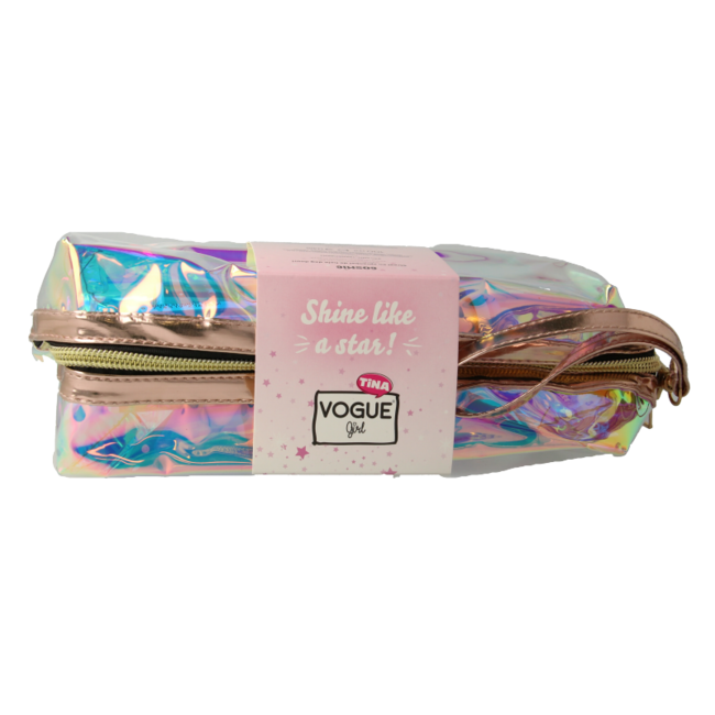 Vogue Geschenkset Mädchen Kulturtasche Holo Deo und Schaum 1 Set