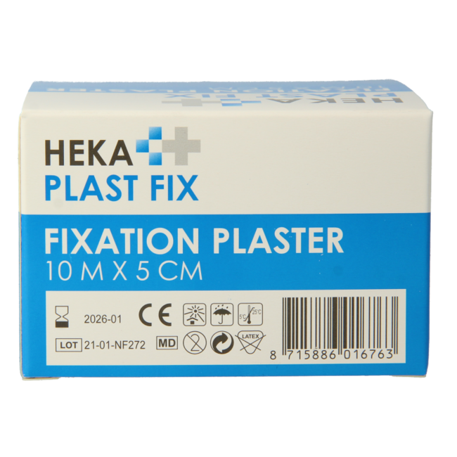 Hekaplast Fix pleister 10 x 5cm 1 Rol