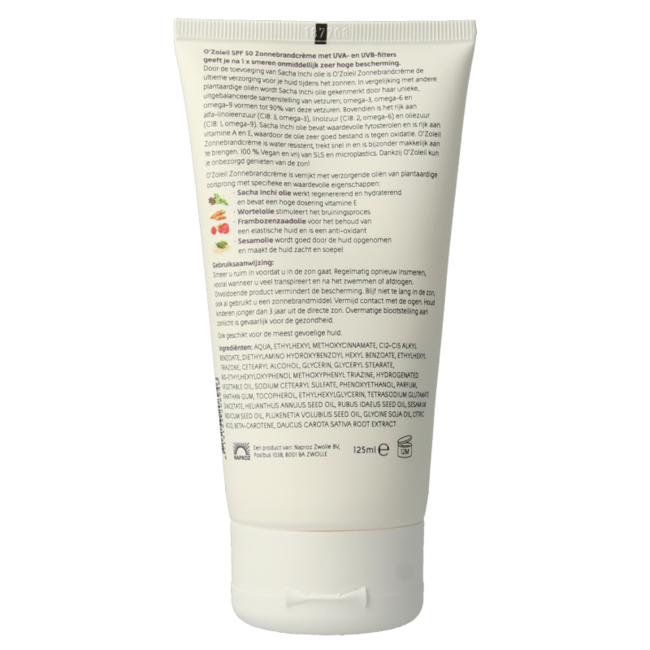 O' Zoleil Sonnencreme SPF50 125 Milliliter