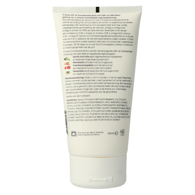 O' Zoleil Crema Solar SPF30 125 mililitros
