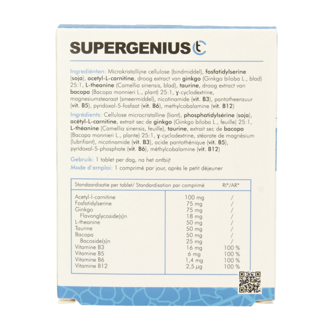 SoriaBel Supergenius CT 20 comprimés