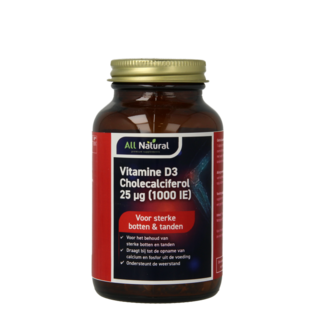 All Natural All Natural Vitamina D3 25mcg 300 Cápsulas