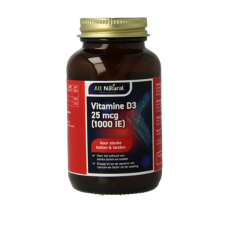 All Natural All Natural Vitamina D3 25mcg 90 Cápsulas