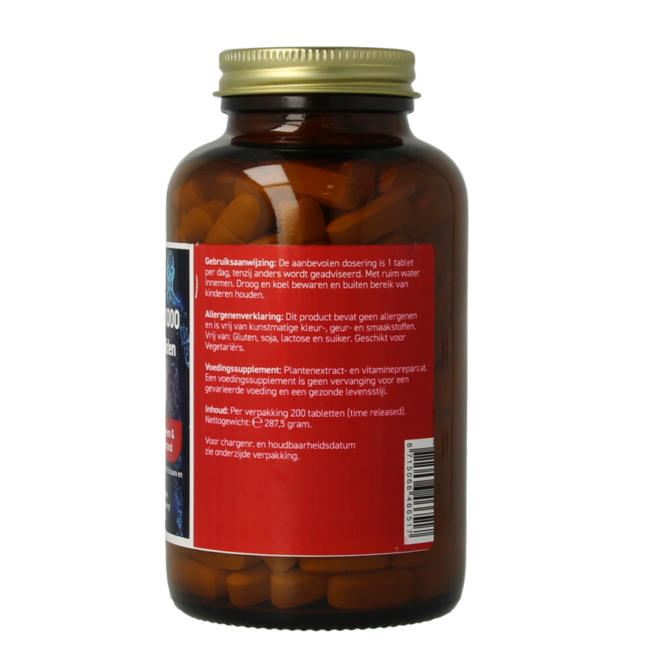 Vitamina C 1000 Tutta Naturale con Bioflavonoidi e Rosa Canina, 200 Compresse