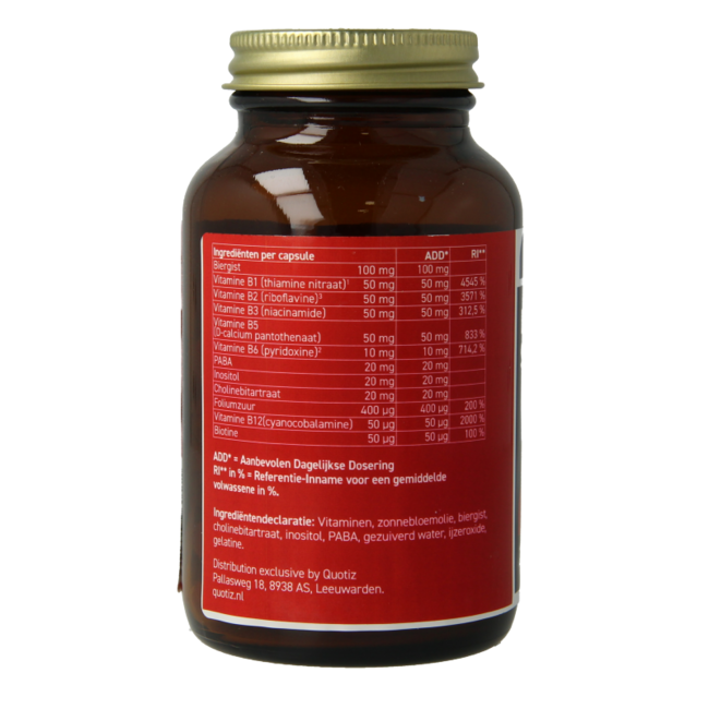 Complesso di Vitamine B50 Tutto Naturale 60 Capsule