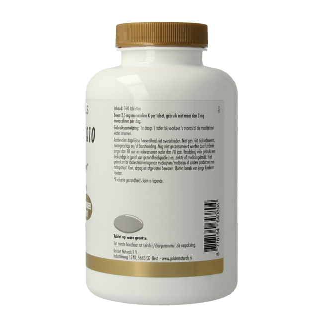 Golden Naturals Arroz de levadura roja y Q10 360 comprimidos