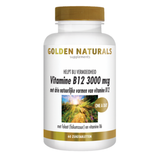 Golden Naturals Golden Naturals Vitamina B12 3000 mcg 60 comprimidos para chupar