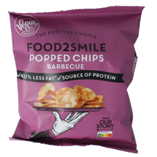 Food2Smile Food2Smile Popped chips barbacoa 25 gramos